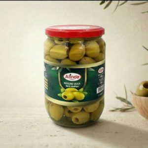 Măsline Verzi Fără Sâmburi Alinda – Borcan 350 g