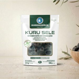 Măsline Negre Uscate Kuru Sele Marmarabirlik – Pungă Albă 212g (S)