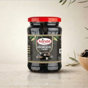 Măsline Negre Feliate Alinda – Borcan 335 g