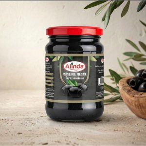 Măsline Negre Fără Sâmburi Alinda – Borcan 350 g