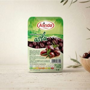 Măsline Naturale Alinda Soiul Uslu – Caserolă 200 g