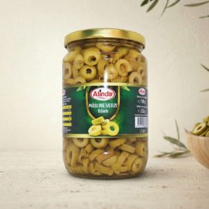 Măsline Verzi Feliate Alinda – Borcan 335 g