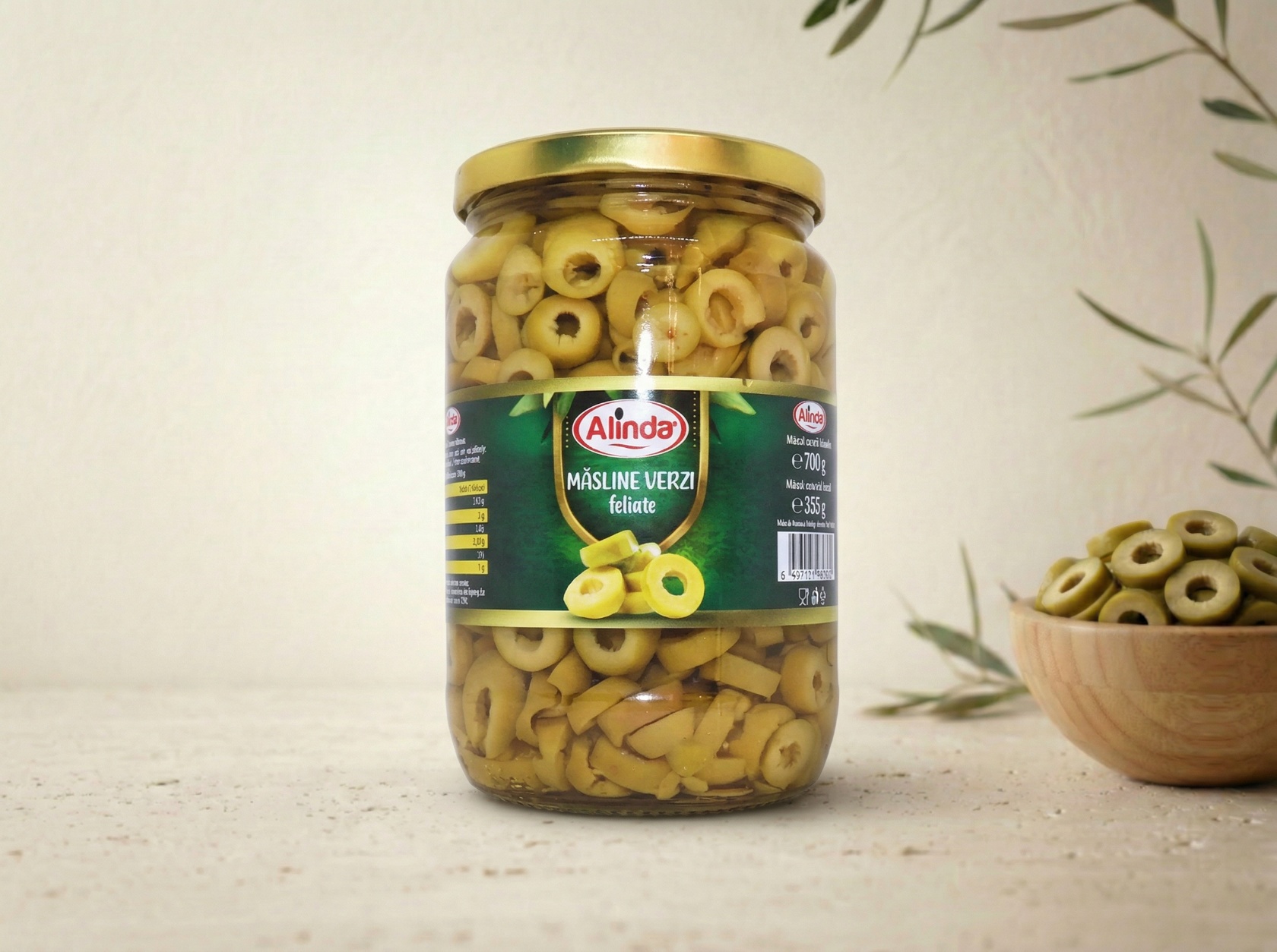Măsline Verzi Rondele Alinda – Borcan 335 g